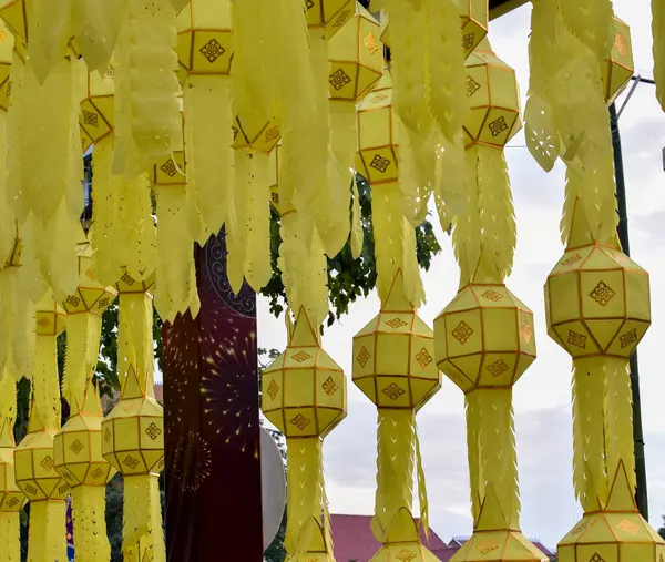 Papierlaternen Auf Einer Straße Thailand — Stockfoto