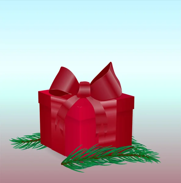 Doos Van Gift Voor Kerstmis — Stockvector