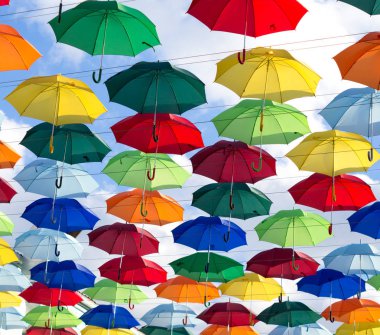 renkli şemsiyeler, yükleme Festivali