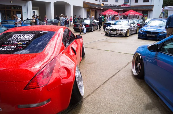 Sochi Verano 2018 Festivales Grounded Event Suspensión Neumática Coche Deportivo — Foto de Stock