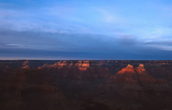 Bela Vista Panorâmica Grand Canyon Tirada Antes Pôr Sol Arizona — Fotografia de Stock