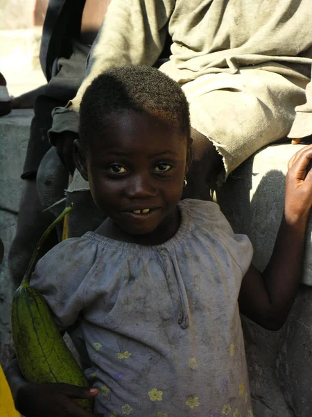 Lwizi Katanga República Democrática Congo Junho 2006 Menina Está Segurando — Fotografia de Stock