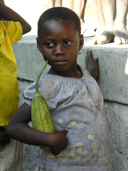 Lwizi Katanga República Democrática Congo Junho 2006 Menina Está Segurando — Fotografia de Stock