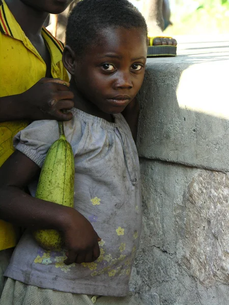 Lwizi Katanga República Democrática Congo Junho 2006 Menina Está Segurando — Fotografia de Stock