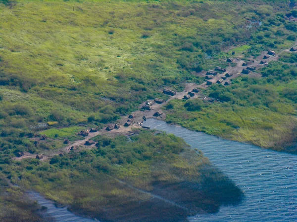 Small Village Shore Lake Mweru Pweto Katanga Democratic Republic Congo — Stock Photo, Image