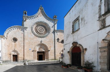 Eski Ortaçağ Roma Katolik Katedrali doğal görünümü 
