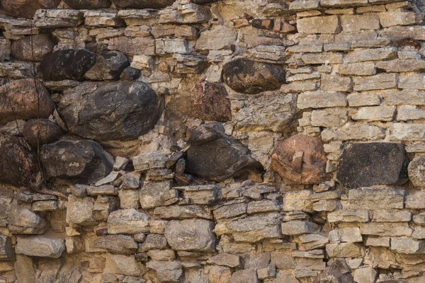 Каменная Стена Древнего Монастыря Разрушенного Время Ливонской Войны Средние Века — стоковое фото