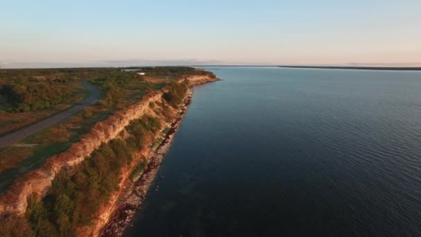 Obere Luftaufnahme Über Die Pakri Klippe Pakri Halbinsel Harjumaa Estland — Stockvideo