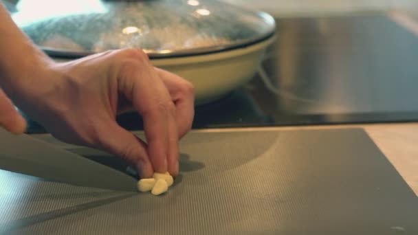 Vater Karierten Hemd Kocht Für Seine Kinder Hühnchen Drumsticks Für — Stockvideo