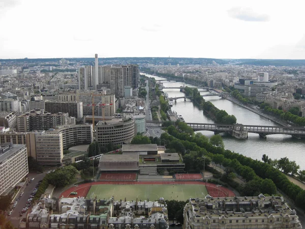 Paris France 2010 Vue Aérienne Sur Seine Les Toits Paris — Photo