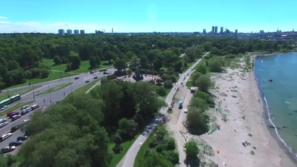 Drone Ansicht Der Skulptur Aus Dem Jahrhundert Zarenzeit Ein Denkmal — Stockvideo