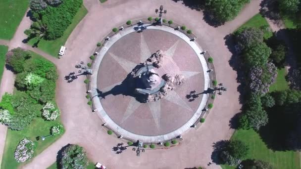 Drone Ansicht Der Skulptur Aus Dem Jahrhundert Zarenzeit Ein Denkmal — Stockvideo