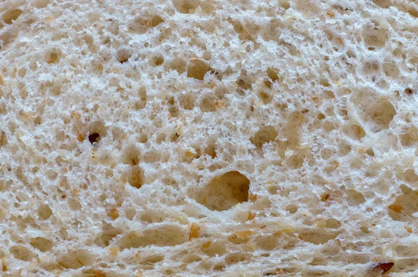Die Struktur Natürlichen Organischen Porösen Brotes Für Die Makroaufnahme Hintergrund — Stockfoto