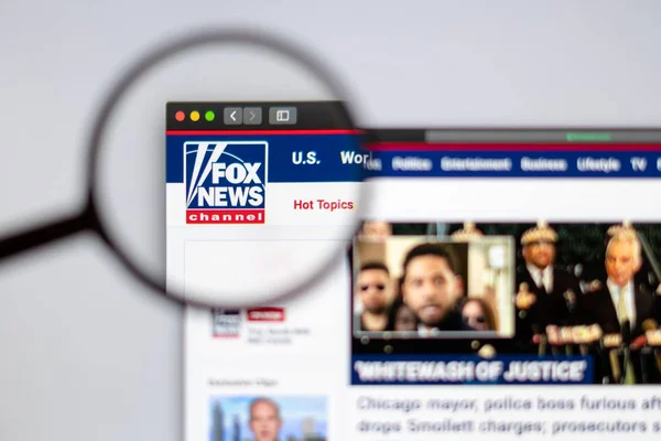 Nueva York Estados Unidos Marzo 2019 Página Web Fox News — Foto de Stock