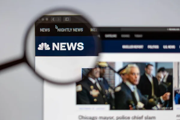 Nueva York Estados Unidos Marzo 2019 Página Web Nbc Logotipo — Foto de Stock