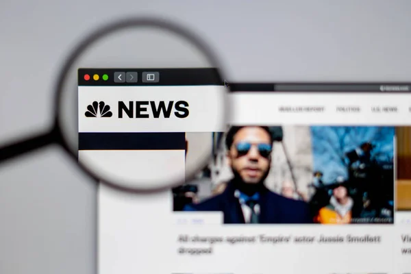 New York Usa März 2019 News Media Nbc Website Homepage — Stockfoto