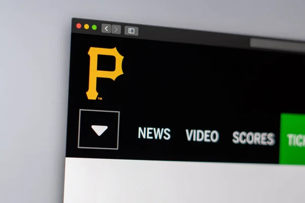 Miami Estados Unidos 2019 Página Web Del Equipo Béisbol Pittsburgh — Foto de Stock