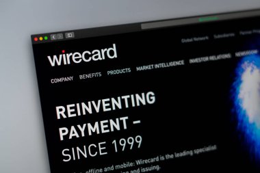 Miami / Amerika - 04.28.2019: Wirecard şirketinin web sitesi ana sayfası. Wirecard logosunu kapatın. Haber medyası veya diğer web siteleri için açıklayıcı olarak kullanılabilir, bilgi, iş veya pazarlama konsepti için iyi.