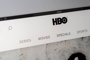 Miami / Amerika - 04.28.2019: Hbo şirketinin web sitesi ana sayfası. Hbo logosunu kapatın. Haber medyası veya diğer web siteleri için açıklayıcı olarak kullanılabilir, bilgi, iş veya pazarlama konsepti için iyi.