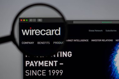 Miami / Amerika - 04.28.2019: Wirecard şirketinin web sitesi ana sayfası. Wirecard logosunu kapatın. Haber medyası veya diğer web siteleri için açıklayıcı olarak kullanılabilir, bilgi, iş veya pazarlama konsepti için iyi.
