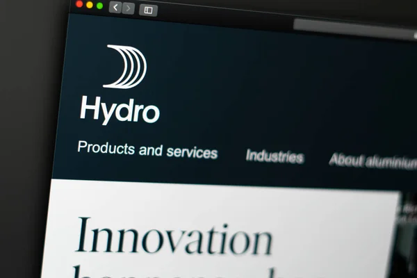 Miami Usa 2019 Hydro Company Website Homepage Close Hydro Logo — Stock Photo, Image