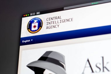 Miami / Amerika - 05.11.2019: Merkezi İstihbarat Teşkilatı web sitesi. Cia logosunu kapatın. Haber medyası veya diğer web siteleri için açıklayıcı olarak kullanılabilir.