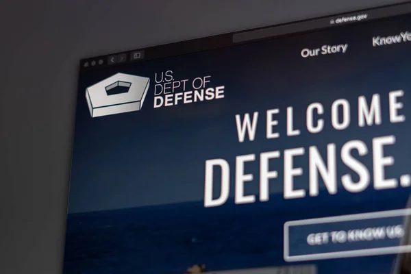 Miami Usa 2019 Dept Defense Honlap Honlapja Közelíti Meg Pentagon — Stock Fotó