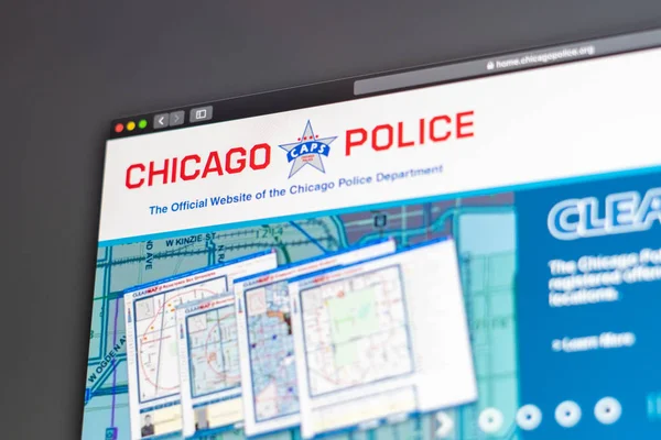 Miami Usa 2019 Chicago Rendőrkapitányság Honlapja Honlapján Közelről Rendőrkapitányság Logó — Stock Fotó