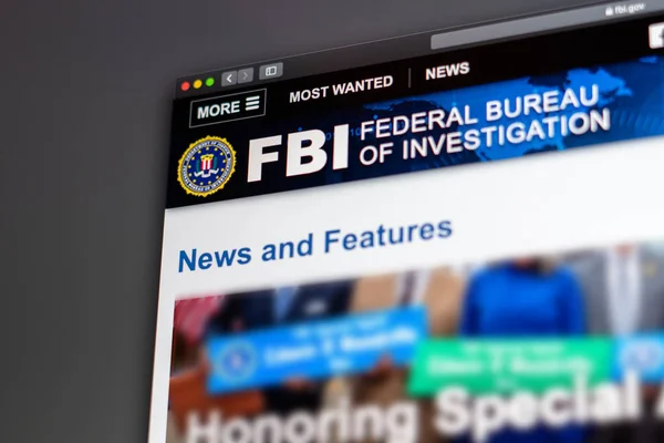 Miami Estados Unidos 2019 Página Web Del Fbi Primer Plano — Foto de Stock