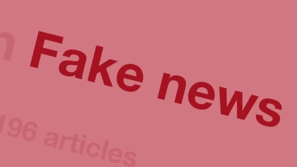 爱沙尼亚 2019年6月16日 假新闻概念 虚假新闻在不同社交媒体网站或报纸的内容和标题 可用作其他社交媒体的说明 — 图库视频影像