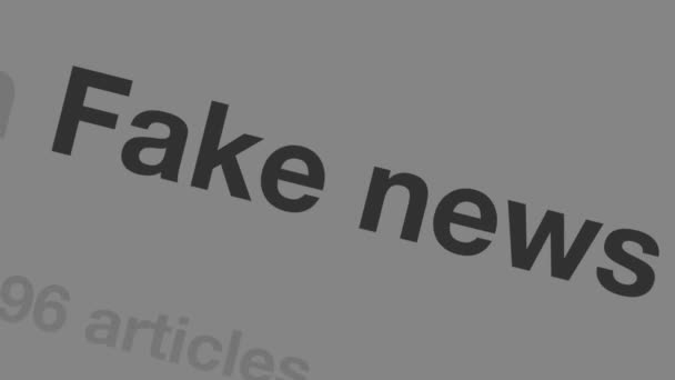 Tallinn Estonia Junho 2019 Fake News Concept Notícias Falsas Conteúdo — Vídeo de Stock