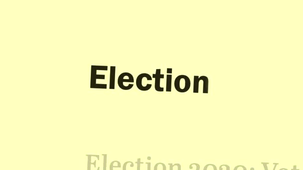 2020年にアメリカで投票 大統領の投票のアメリカの議論 政治選挙運動 選挙のテーマの背景にある概念 大統領選挙 2020年アメリカ合衆国大統領選挙 — ストック動画