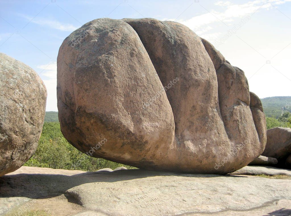 Huge Boulder at Elephant Rocks State Park - Missouri USA