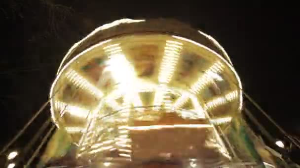 Vintage Carousel Spinning High Speed Useful Represent Madness Video Loop — Stock Video