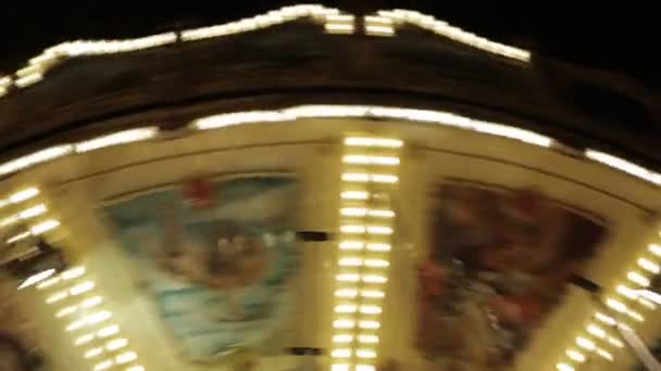 Carrousel Vintage Qui Tourne Cette Vidéo Est Une Boucle — Video