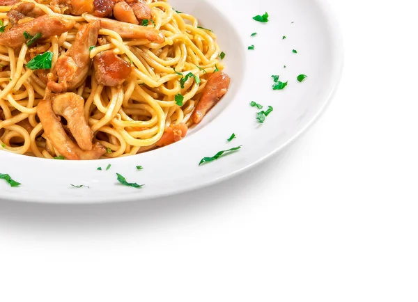 Spaghetti with chicken — Stock Photo, Image