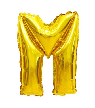 Balon beyaz bir arka plan üzerinde İngilizce Alfabe harf M