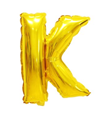 Balon beyaz bir arka plan üzerinde İngilizce Alfabe harf K