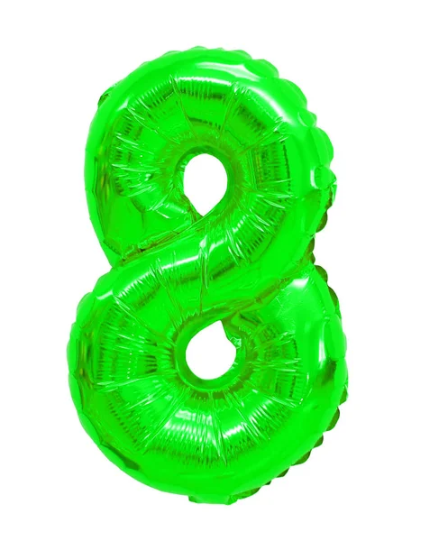 Numéro Huit Ballons Vert — Photo