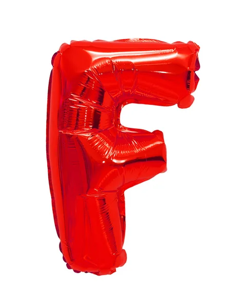 mektup F kırmızı balon beyaz bir arka plan üzerinde