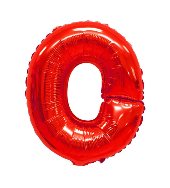 英文字母红色的气球在白色背景 — 图库照片