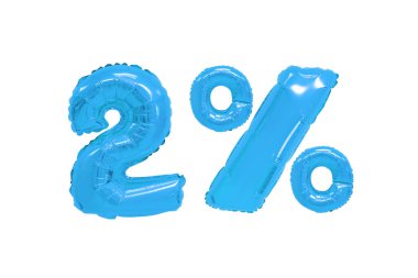 yalıtılmış zemin üzerine mavi renk balonları % 2'si. indirimler ve satış