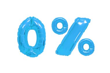 yalıtılmış zemin üzerine mavi renk balonları yüzde sıfır. indirimler ve satış