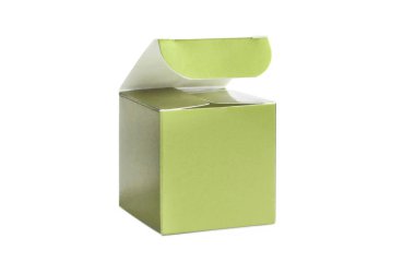 Bir kireç Aç kutusunda, izole arka plan üzerinde ambalaj boş