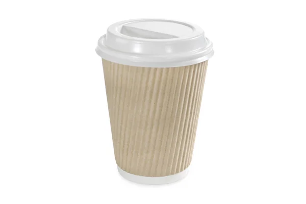 咖啡杯 纸杯在白色背景 — 图库照片