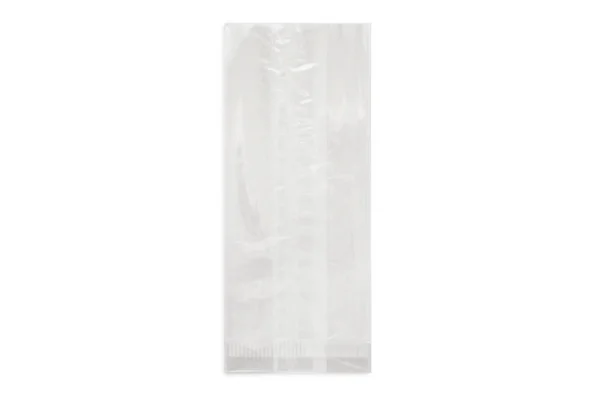糖果用的玻璃纸袋 独立背景上的白色包包模板 — 图库照片