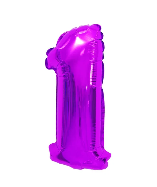 Número Balões Violetas Roxos Sobre Fundo Branco Descontos Vendas Férias — Fotografia de Stock