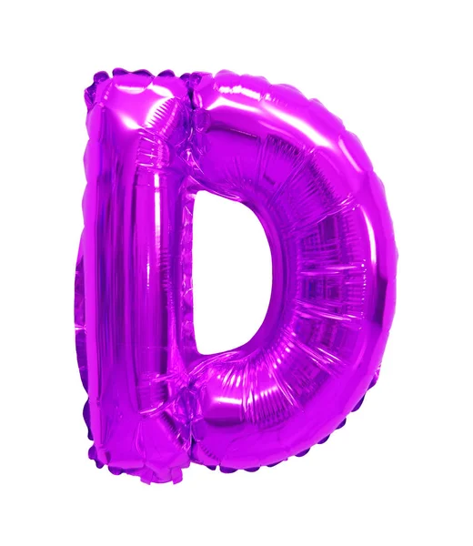 白色背景上的紫色气球 — 图库照片