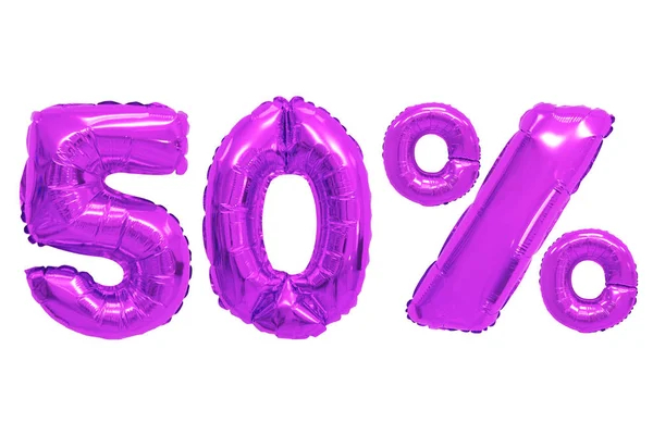 Balões Cor Púrpura Fundo Isolado Descontos Vendas — Fotografia de Stock