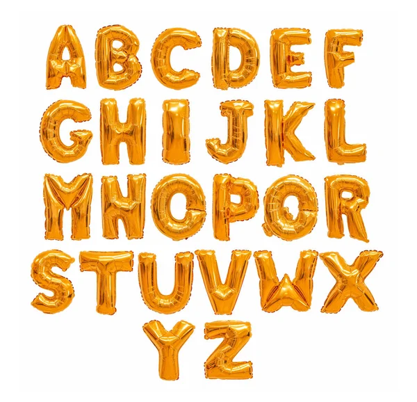 Alphabet Anglais Ballons Orange Sur Fond Blanc Vacances Éducation — Photo